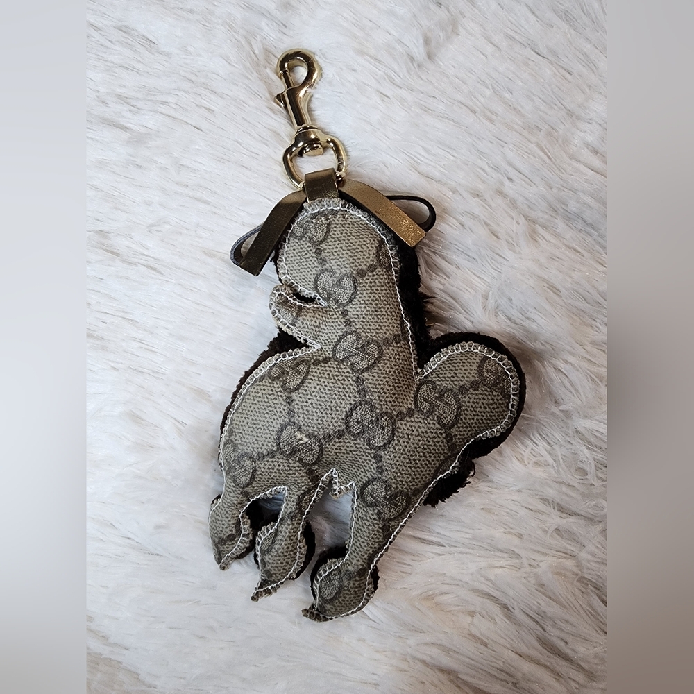 GUCCI GG Supreme Monogram Lulu French Poodle Bag Charm